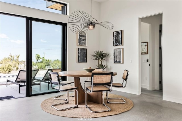 dining area with baseboards