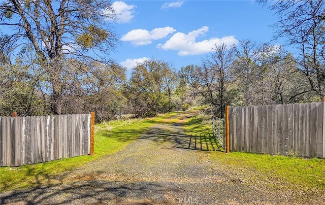 view of road featuring driveway and a gated entry