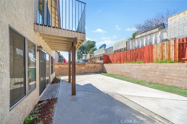 view of patio / terrace featuring a fenced backyard