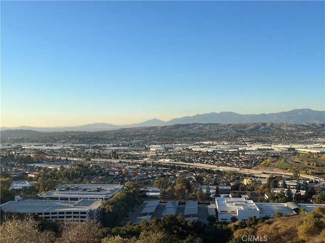 aerial view featuring a mountain view