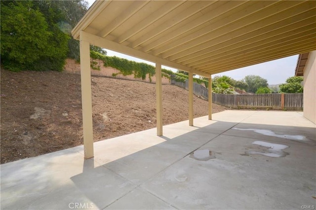 view of patio with a fenced backyard