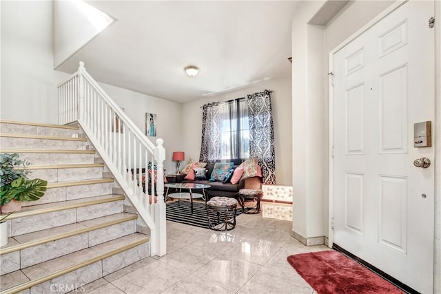 entrance foyer featuring stairs