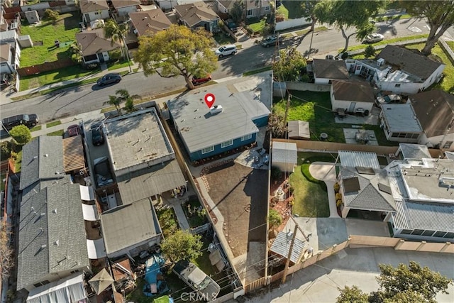 bird's eye view featuring a residential view