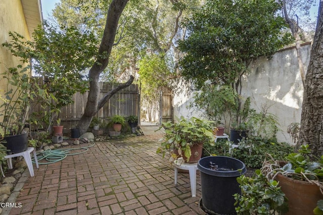 view of patio / terrace with a fenced backyard