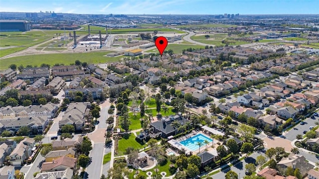 bird's eye view featuring a residential view