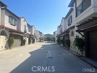 view of road featuring a residential view