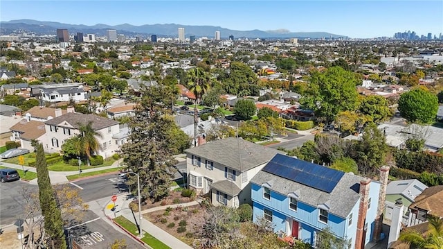 bird's eye view featuring a mountain view