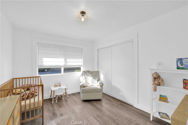 sitting room with wood finished floors