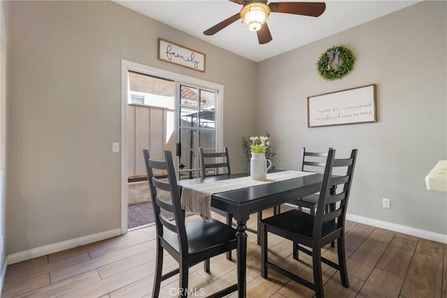14039 Astoria St Unit 120, Sylmar, CA 91342 - dining space featuring light wood-style floors and ceiling fan