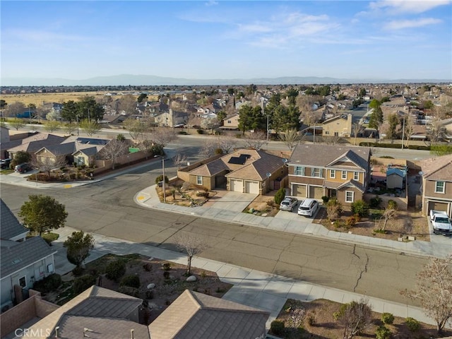 bird's eye view with a residential view