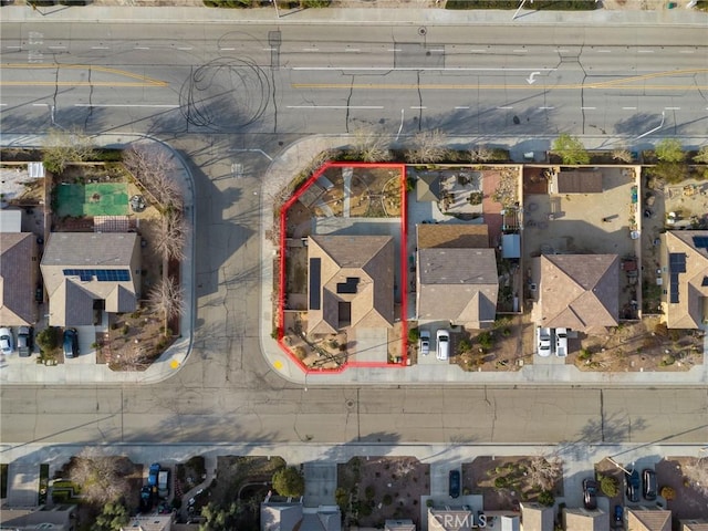 bird's eye view with a residential view