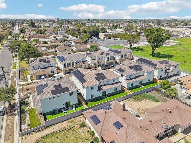 bird's eye view featuring a residential view