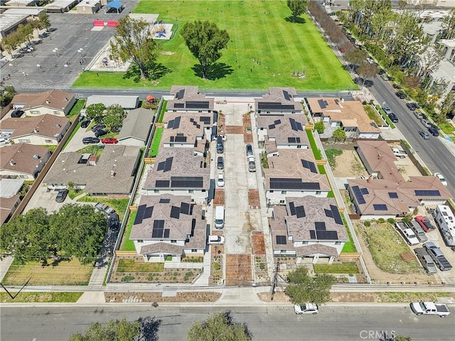 drone / aerial view with a residential view