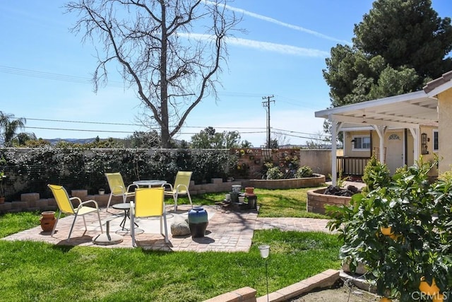 view of patio with fence