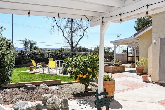 view of patio / terrace with a fenced backyard