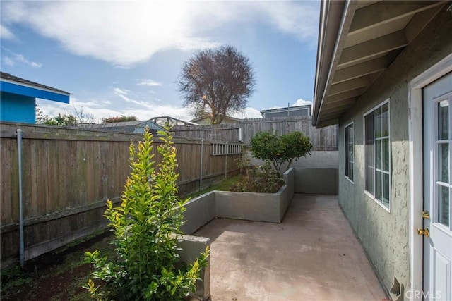 view of patio / terrace featuring a fenced backyard