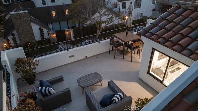 view of patio / terrace featuring an outdoor hangout area