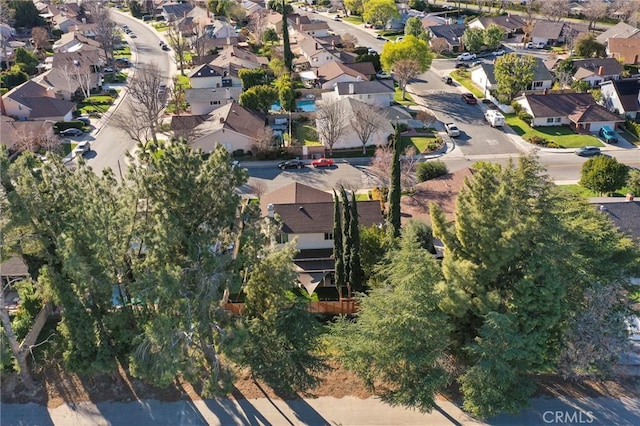 bird's eye view with a residential view