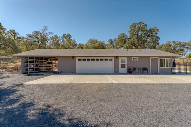 view of front facade featuring an attached garage