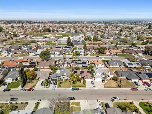 aerial view with a residential view
