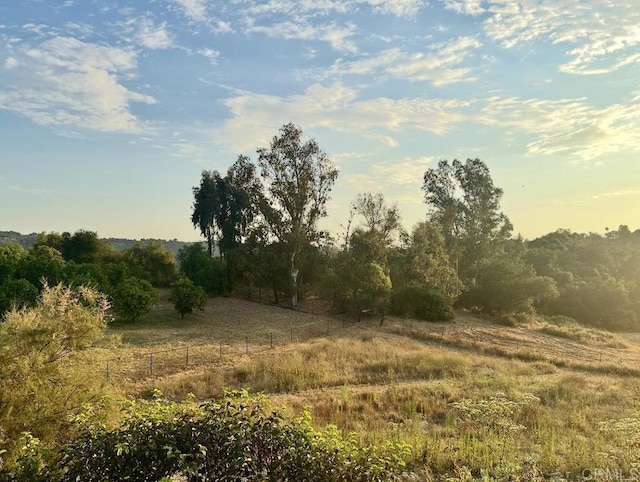 view of landscape featuring a rural view