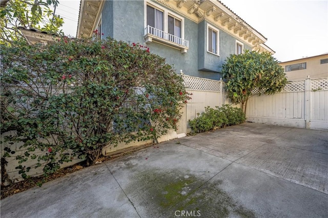 view of patio with fence