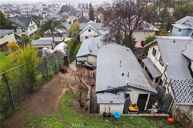 bird's eye view with a residential view