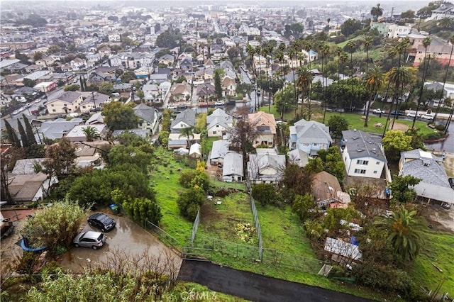 aerial view with a residential view