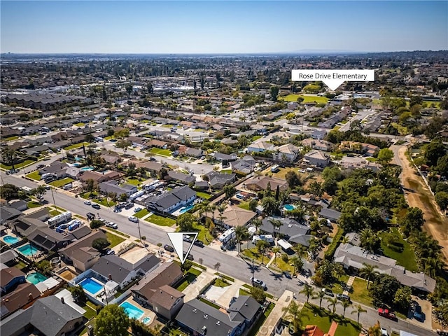 birds eye view of property featuring a residential view