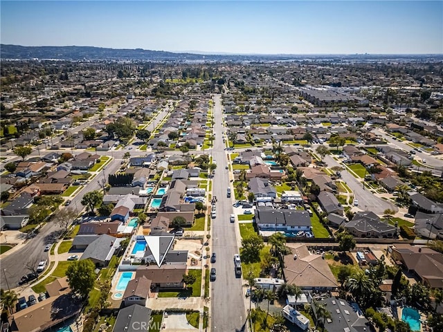 bird's eye view featuring a residential view