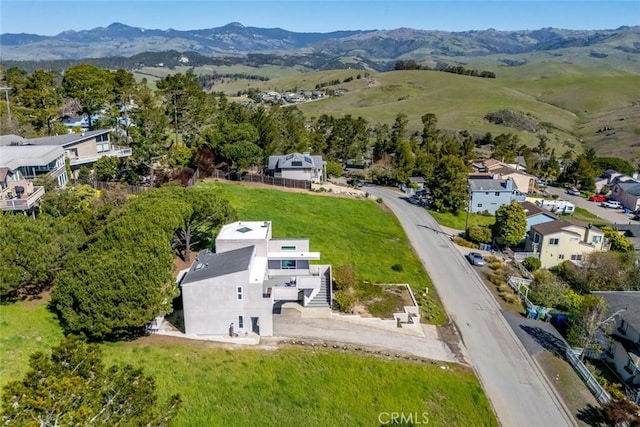 1735 Spencer St, Cambria, CA 93428 - aerial view of residential area featuring a mountainous background