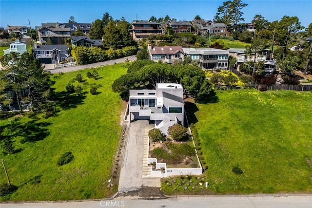 aerial view featuring a residential view