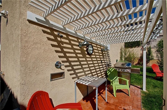 exterior space featuring a grill