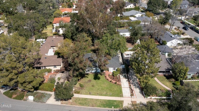 aerial view with a residential view