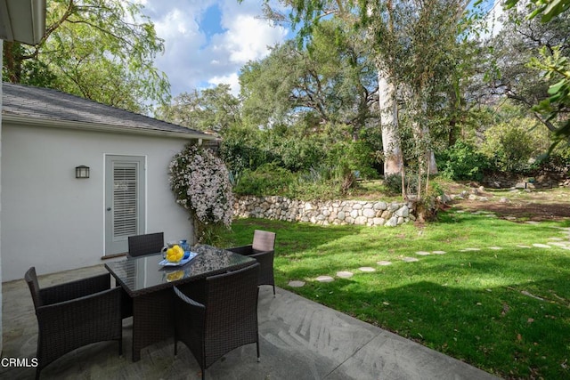 view of patio / terrace featuring outdoor dining space