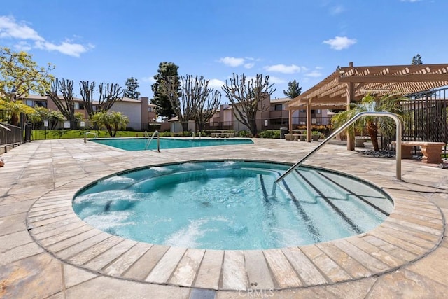 1335 Massachusetts Ave Unit 202, Riverside, CA 92507 - community pool with a pergola, a patio, and a residential view