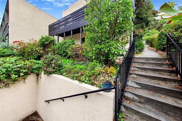 view of stairway