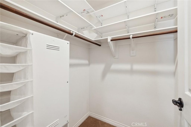 view of walk in closet