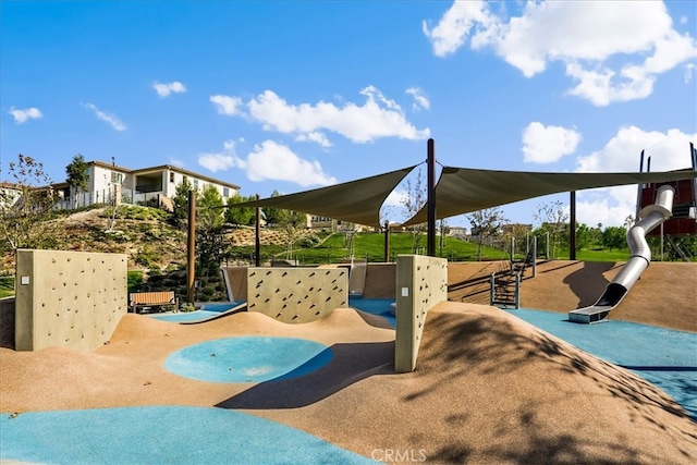 view of community jungle gym