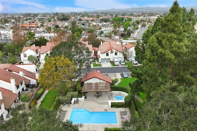 birds eye view of property featuring a residential view