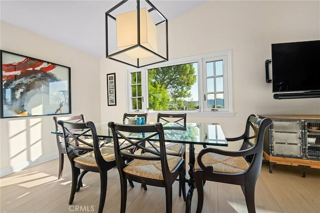 dining area featuring a healthy amount of sunlight and wood finished floors