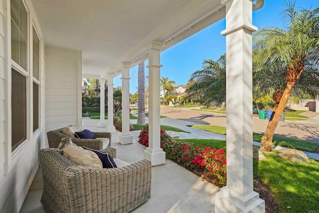 view of patio / terrace featuring covered porch