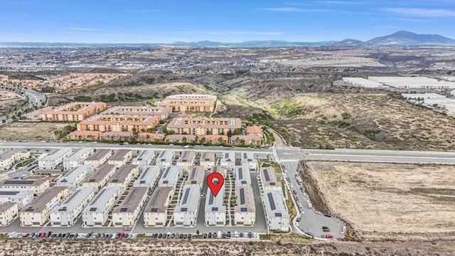 aerial view featuring a mountain view