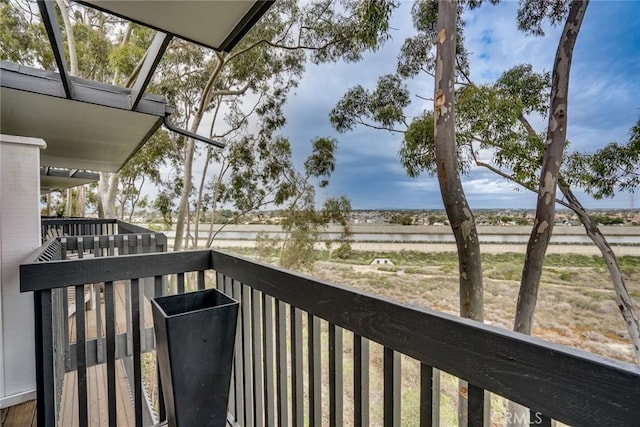 balcony with a rural view