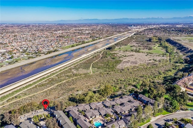 1222 Las Arenas Way Unit 23, Costa Mesa, CA 92627 - birds eye view of property with a residential view and a water and mountain view