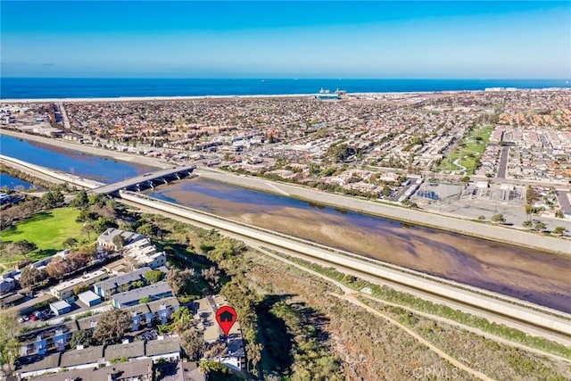 1222 Las Arenas Way Unit 23, Costa Mesa, CA 92627 - birds eye view of property featuring a water view and a residential view