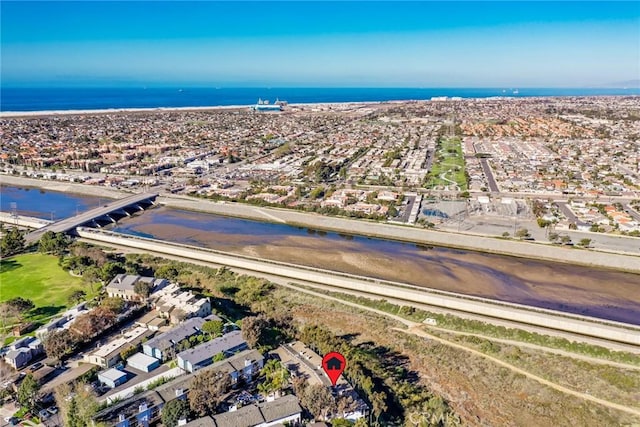 1222 Las Arenas Way Unit 23, Costa Mesa, CA 92627 - drone / aerial view featuring a residential view and a water view