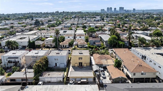 drone / aerial view with a residential view