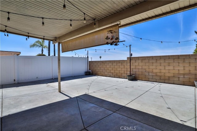 view of patio / terrace with a fenced backyard