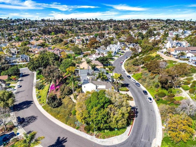 drone / aerial view with a residential view